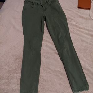 Olive green skinny jeans